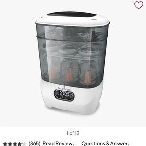 Baby Brezza Bottle Sterilizer - Black and White